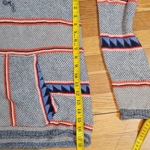 Mens American Eagle Outfitters boho southwestern gorpcore surf poncho hoodie L - Picture 11 of 11